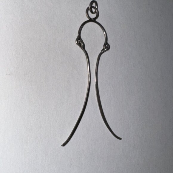 Sterling Silver Wishbone Bridle Pendant - Picture 12 of 16